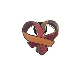 Hogeye interlocking breast cancer awareness pin